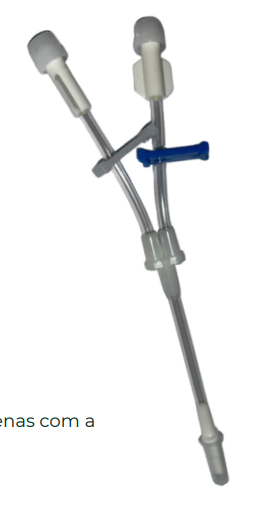 Extensor 2 Vias Luer Slip com Clamp